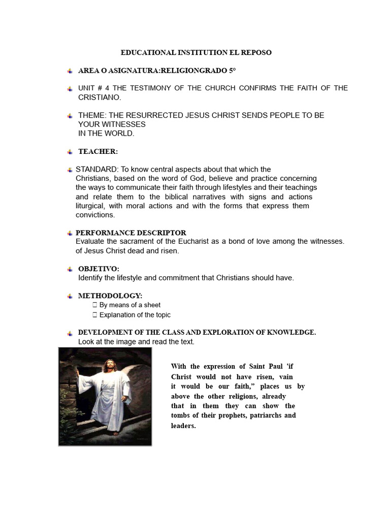 Witnessing the Risen Jesus in Faith | PDF | Jesus | Resurrection Of Jesus