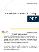 Attitude Measurement & Scaling: Amity School of Business
