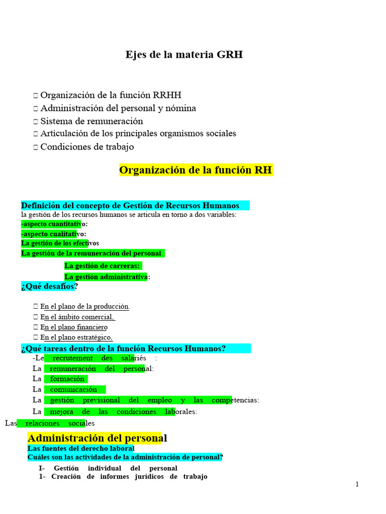 Curso de GRH | PDF | Gestión de recursos humanos | Salario
