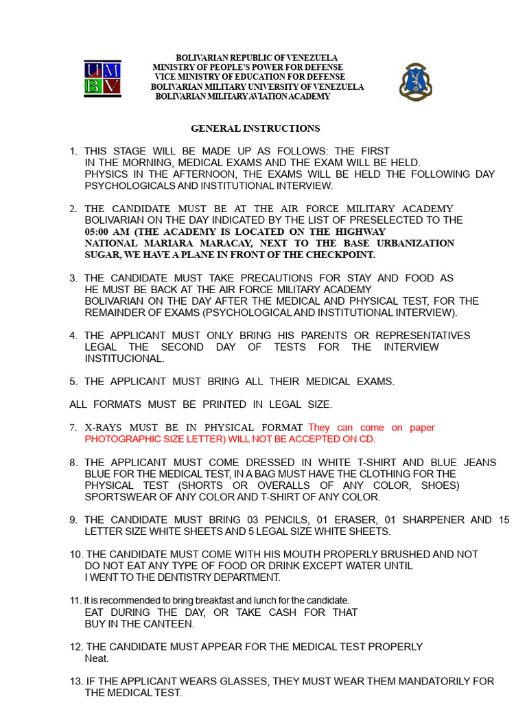 Cadet Medical Exam Instructions 2016-2017 | PDF | Cholesterol ...