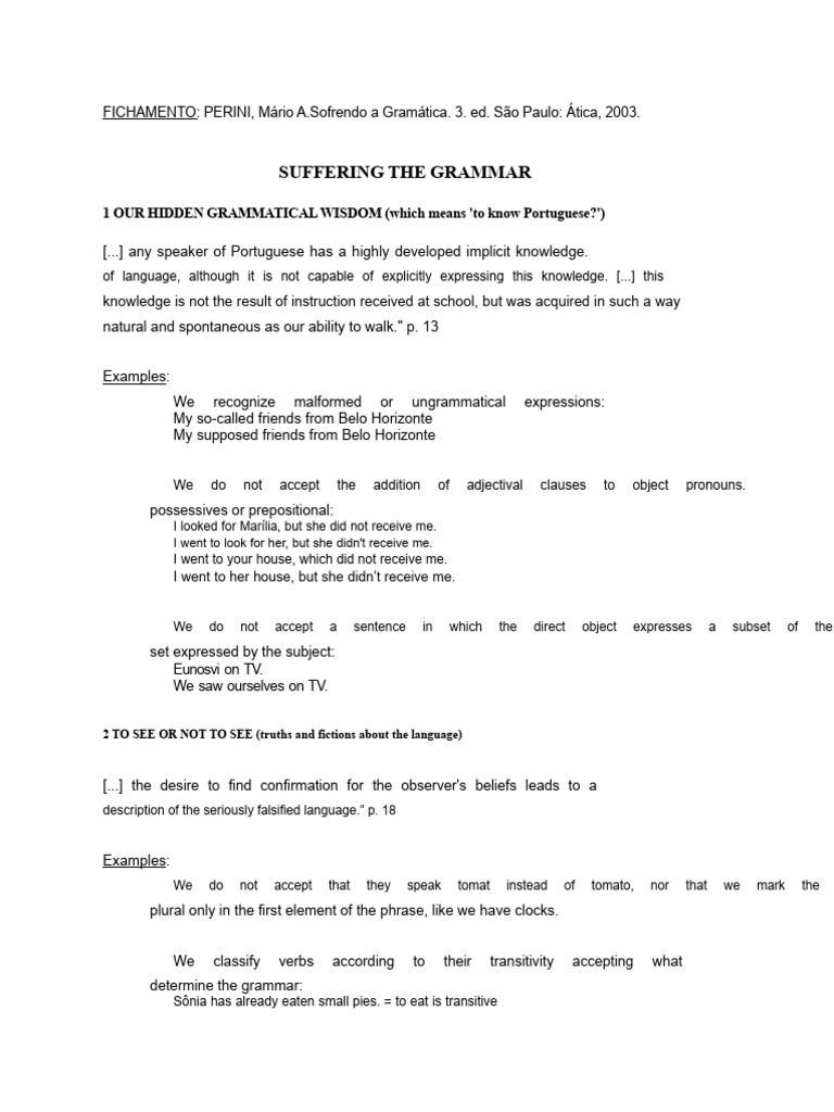Understanding Brazilian Grammar Insights | PDF | Noun | Word