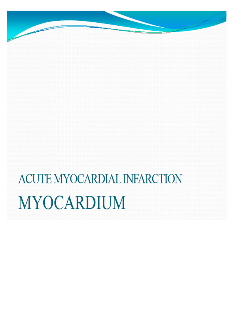 Understanding Acute Myocardial Infarction | PDF | Myocardial Infarction ...