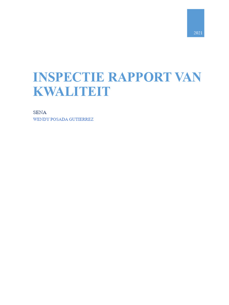 INSPECTIERAPPORT | PDF