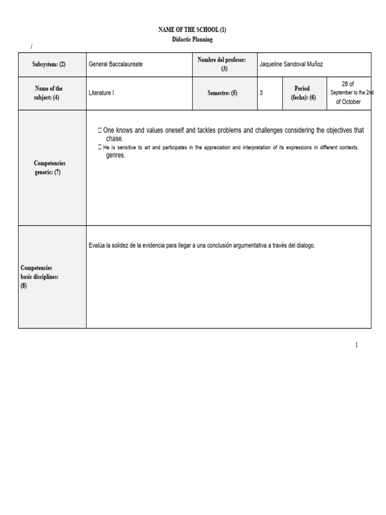 Literature Planning Block 1 | PDF | Learning | Cognition