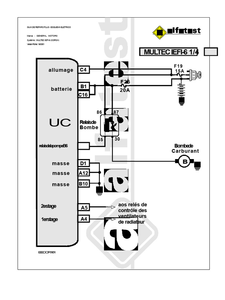 Schéma électrique Multec IEFI-6 Corsa | PDF | Injection (moteur) | Moteurs