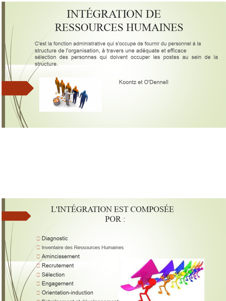 Intégration et Gestion des Ressources Humaines | PDF | Gestion des ...