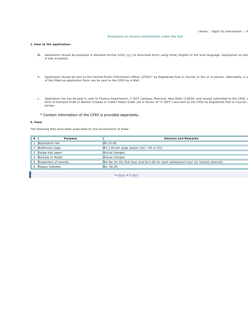 RTI Application Procedure Guide | PDF