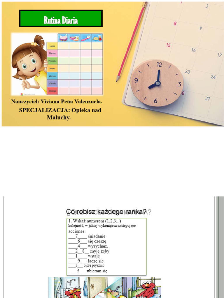 WPROWADZENIE Codzienna Rutyna | PDF