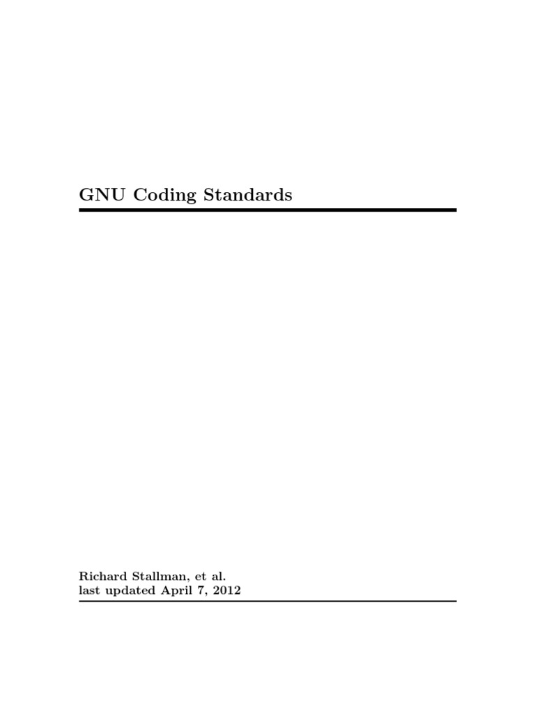 Gnu Standards | PDF | Free Software | Command Line Interface