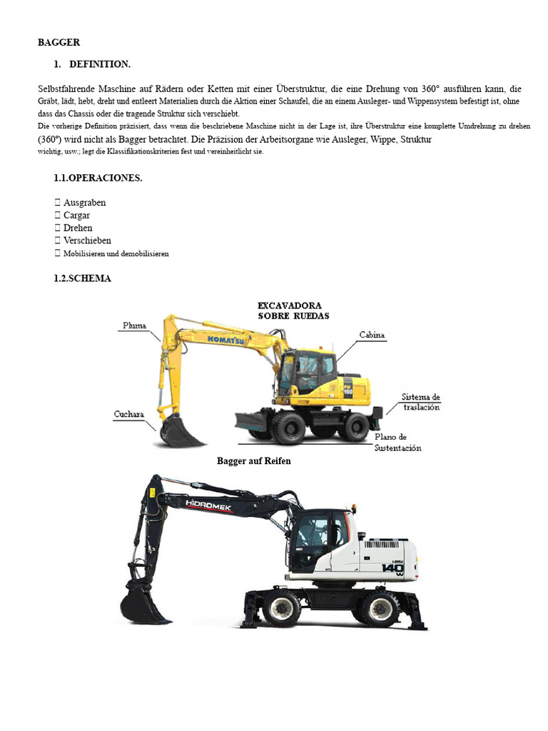 Bagger Bergbaumaschinen | PDF