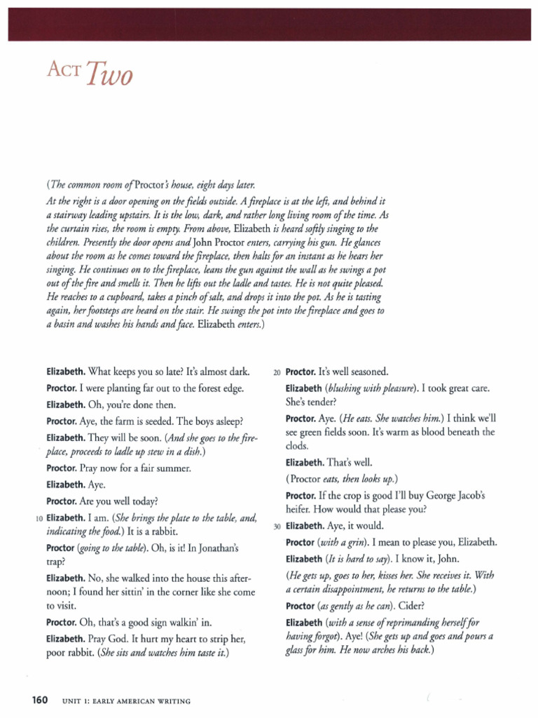 The Crucible Act Two Summary | PDF