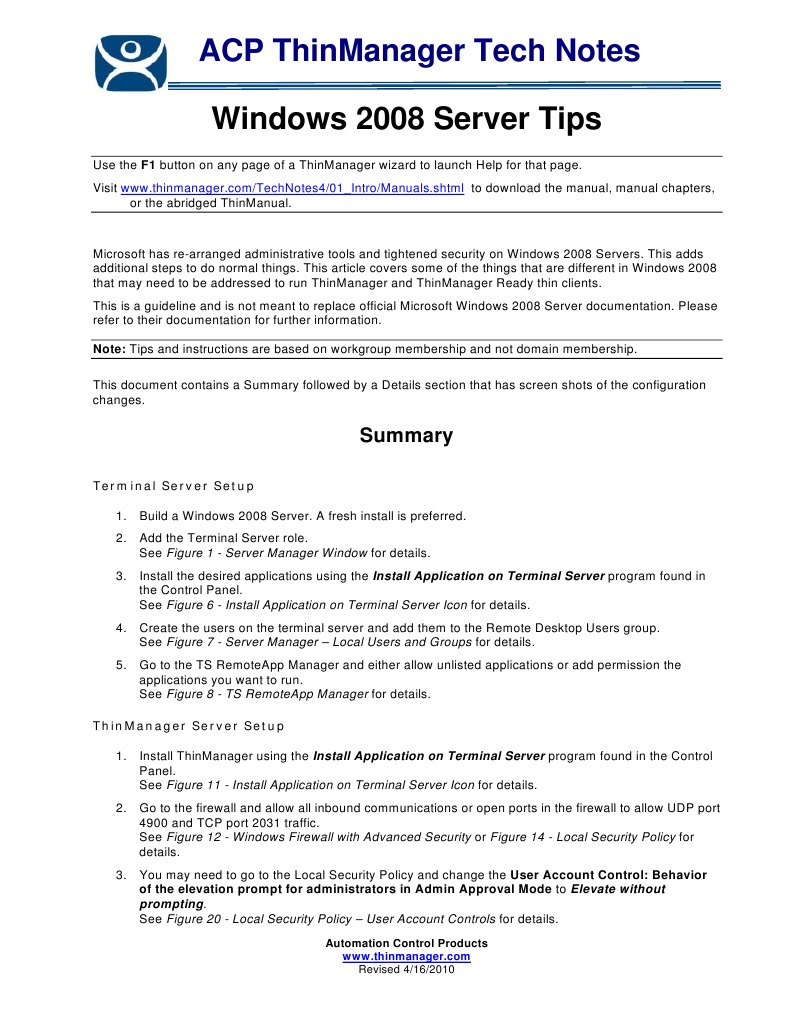 Windows 2008 Server Setup Guide | PDF | Business