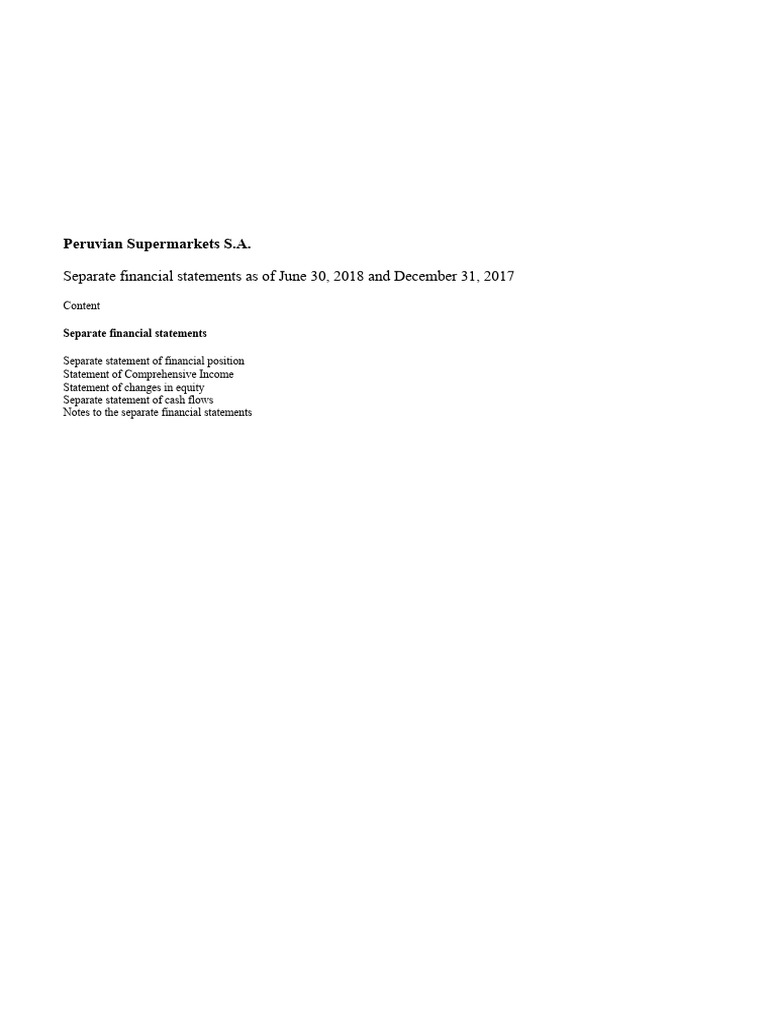 Plaza Vea | PDF | International Financial Reporting Standards | Balance ...