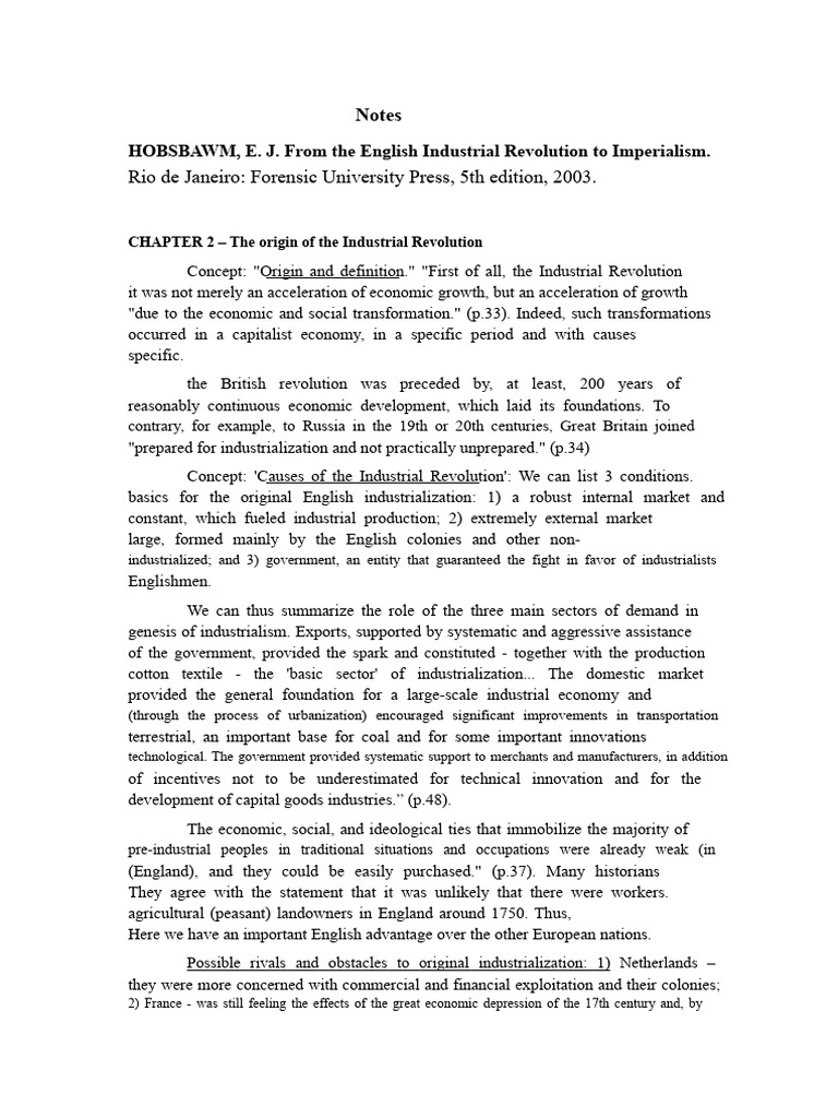 Origins of the Industrial Revolution | PDF | Imperialism | Capitalism