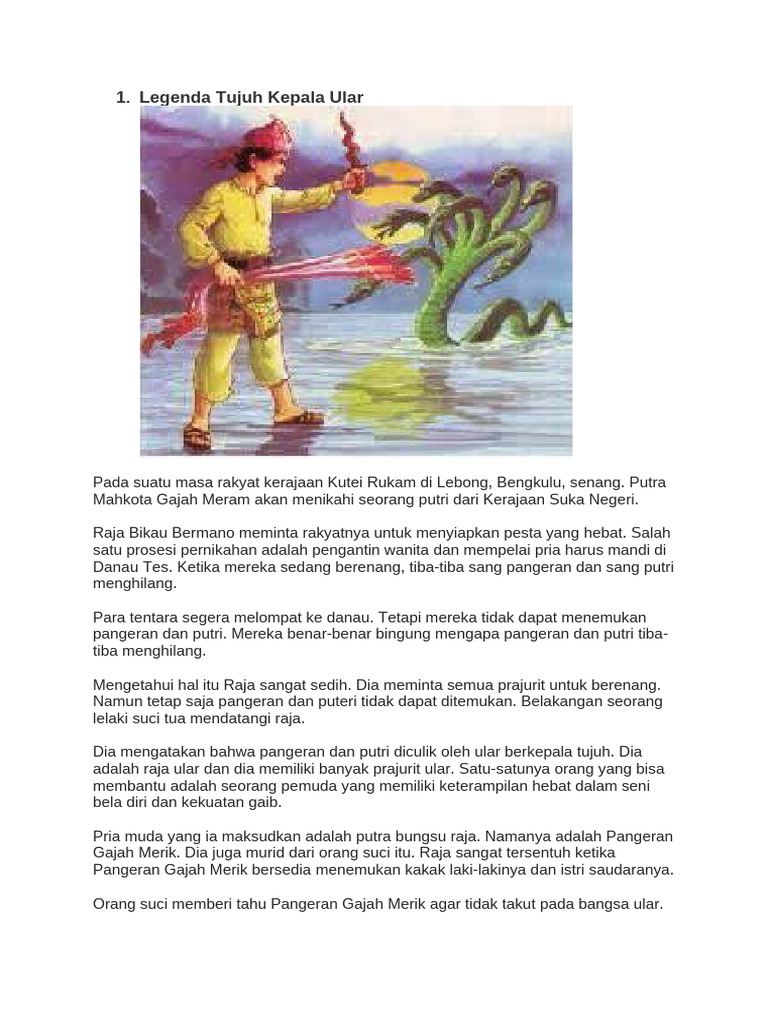 Legenda Danau Toba dan Sangkuriang | PDF