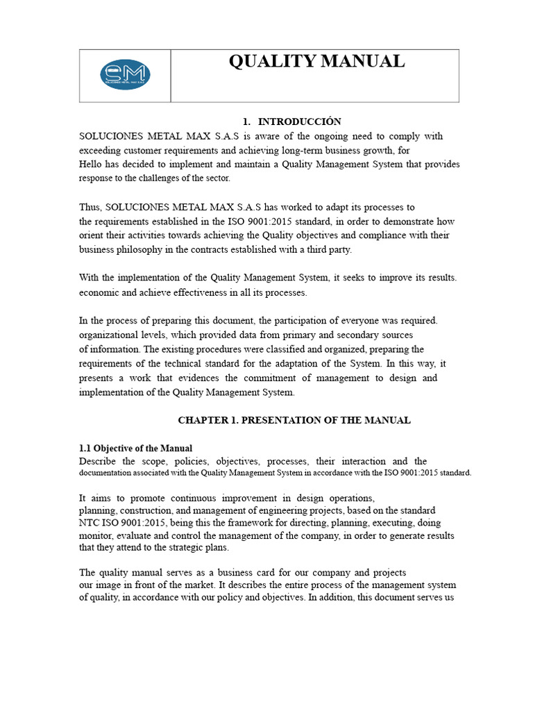 Quality Manual | PDF | Quality Management | Quality Management System