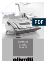 User Manual: Ink Jet Fax Fax-Lab 275