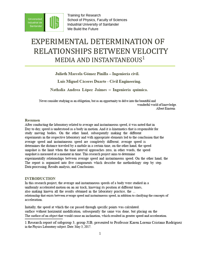 Average vs. Instantaneous Speed Study | PDF | Speed | Velocity
