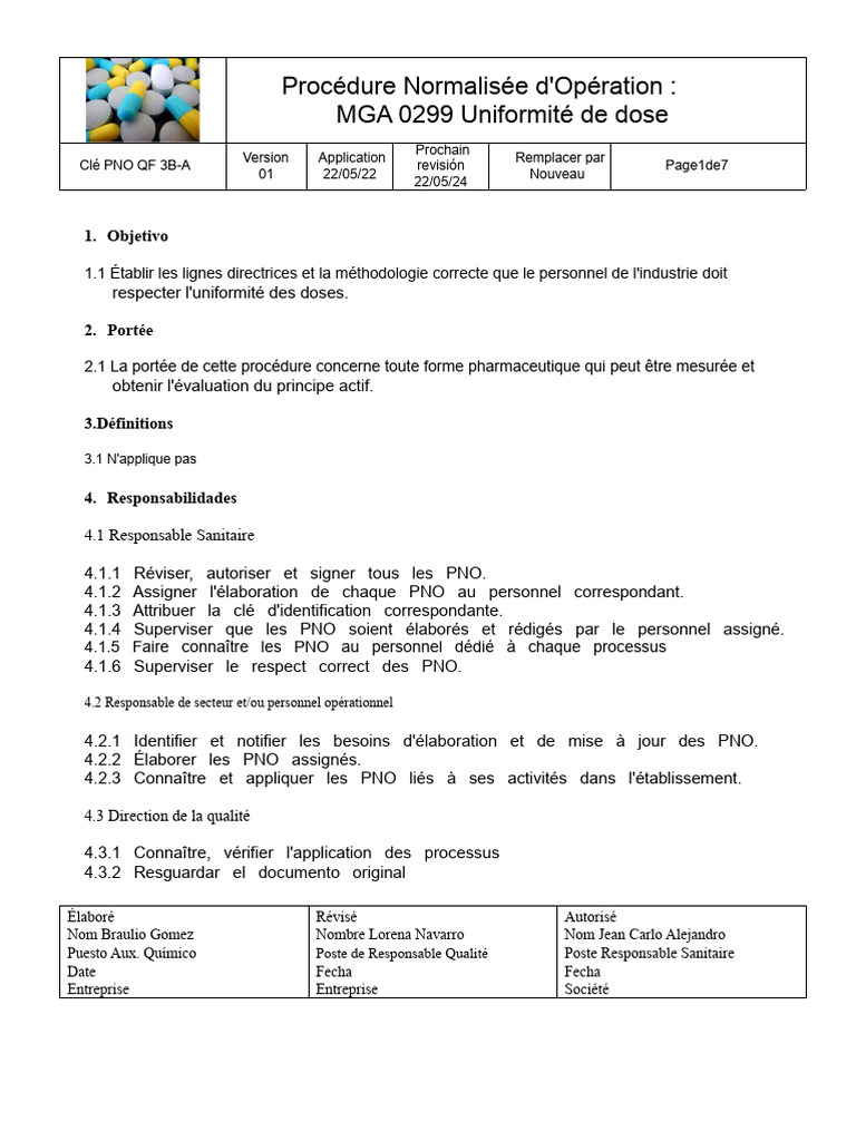 PNO MGA 0299 Uniformité de Dose | PDF | Titrage | Chimie