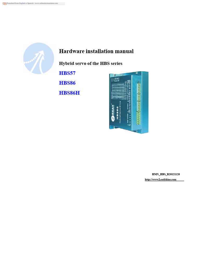 HBS Series Hybrid Servo Installation Guide | PDF | Power Supply ...