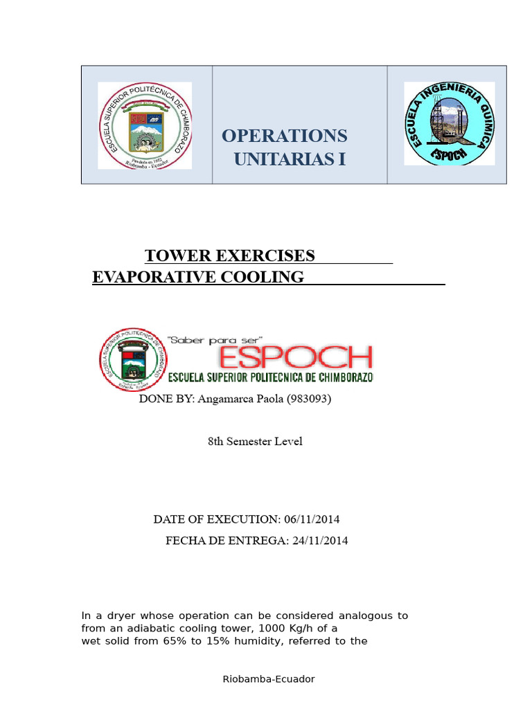 Water Cooling Towers by Evaporation | PDF | Clothes Dryer | Humidity