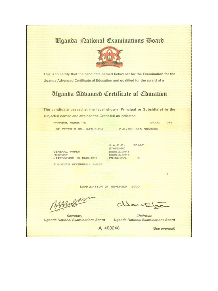 O and A Level Certificate PDF | PDF