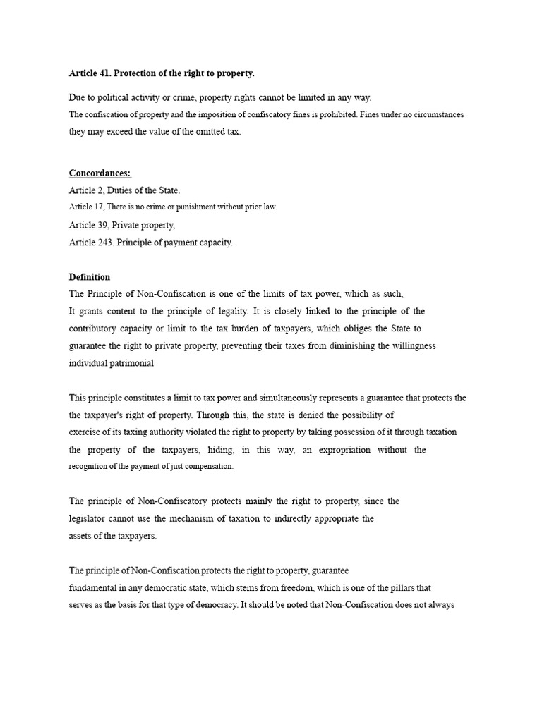 Non-Confiscation Principle in Taxation | PDF | Taxes | Fine (Penalty)
