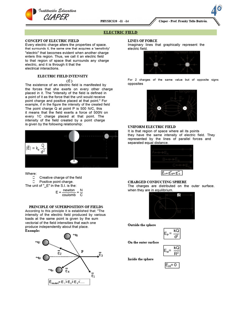 Understanding Electric Fields and Intensity | PDF | Electric Field | Force