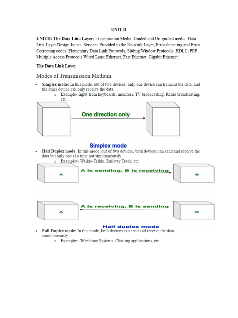 Data Link Layer: Media & Protocols Overview | PDF | Transmission Medium ...