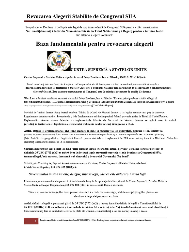 Revocarea Alegerii | PDF