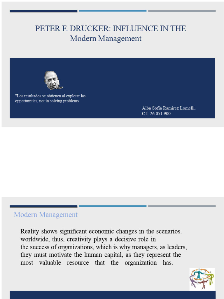 Peter F. Drucker. Influence On Modern Management | PDF ...