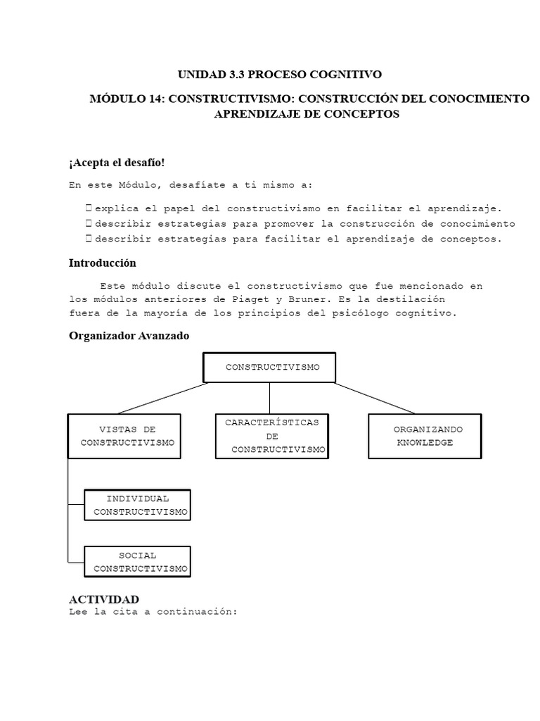Constructivismo y Aprendizaje Efectivo | PDF | Constructivismo ...