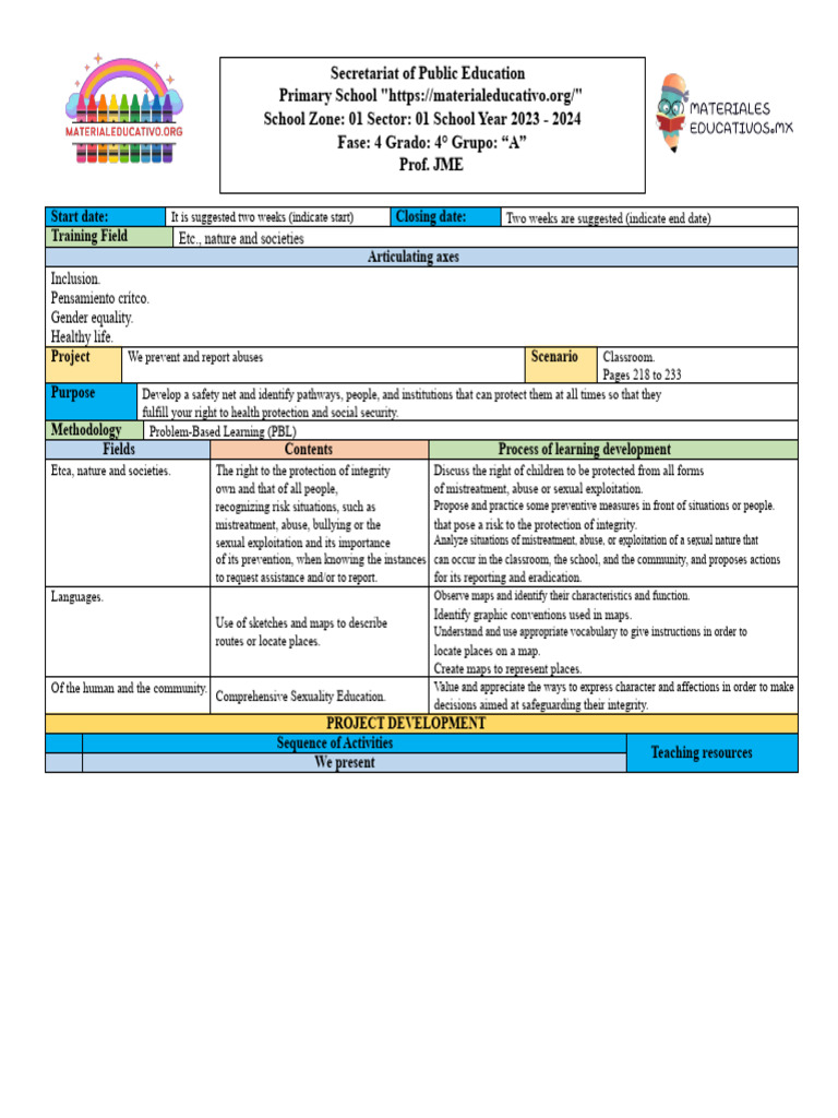 Child Protection Education Project Guide | PDF | Violence | Adolescence