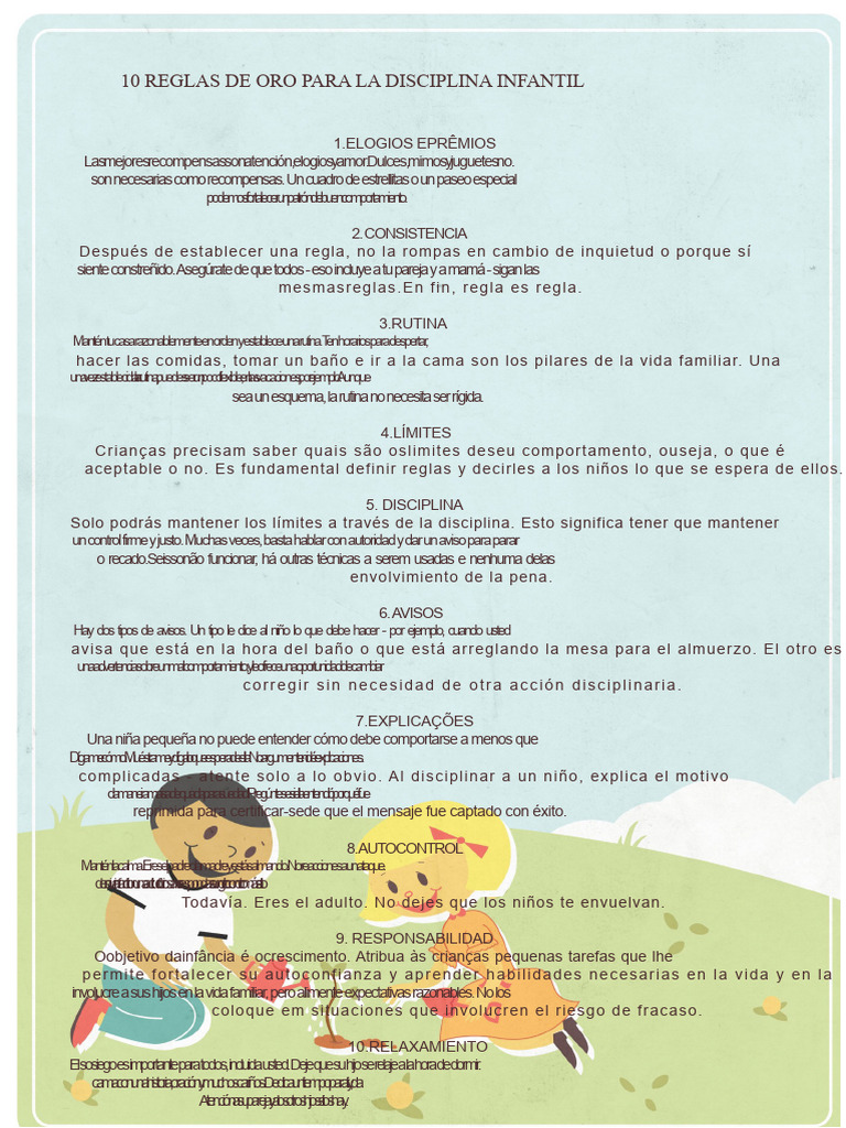 10 Reglas de Oro para La Disciplina Infantil PDF | PDF