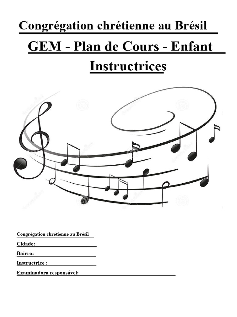 Plan de Cours GEM pour Instructrices | PDF | Clef (musique ...