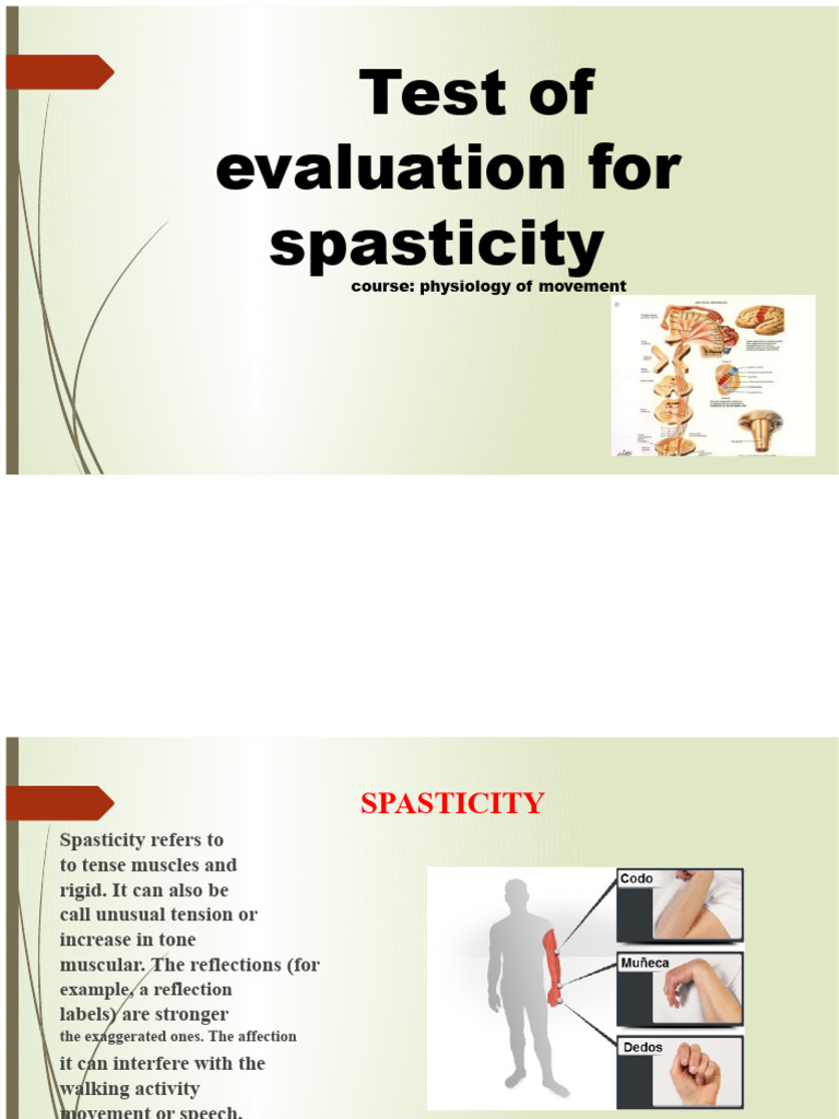 Spasticity Evaluation and Assessment Techniques | PDF | Motor Neuron ...