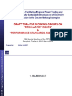 GMS RETA 6440 - Draft TORs For Working Groups On "Regulatory Issues" and "Performance Standards and Grid Code"