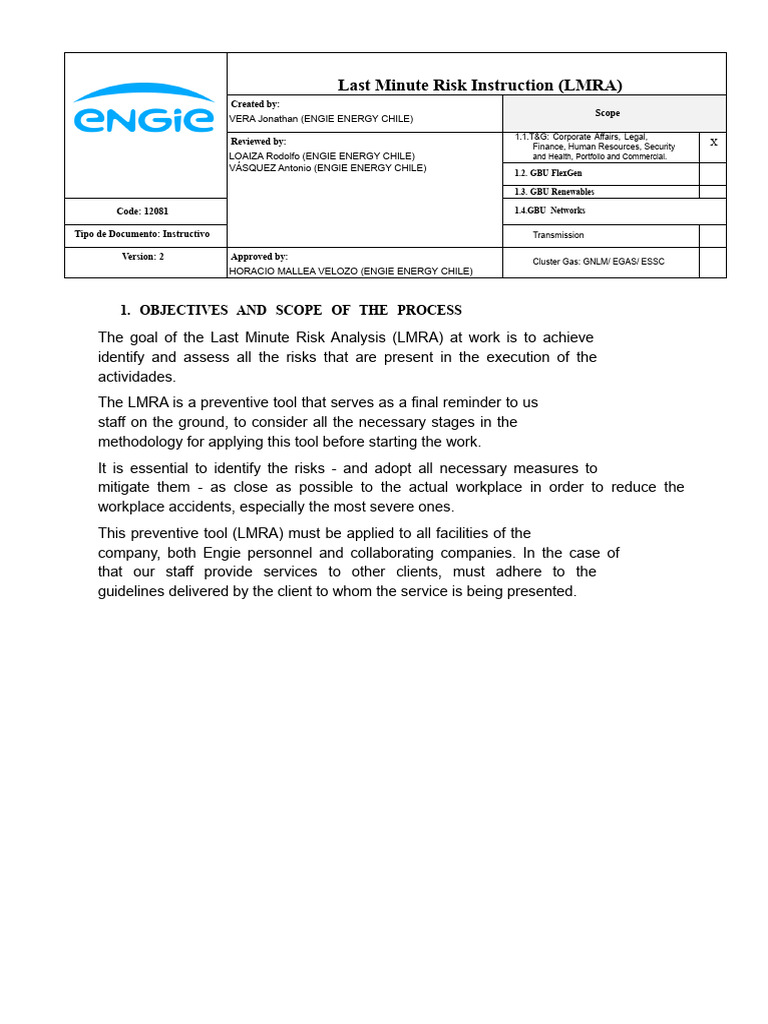 Last Minute Risk Assessment Guidelines | PDF | Risk | Risk Assessment