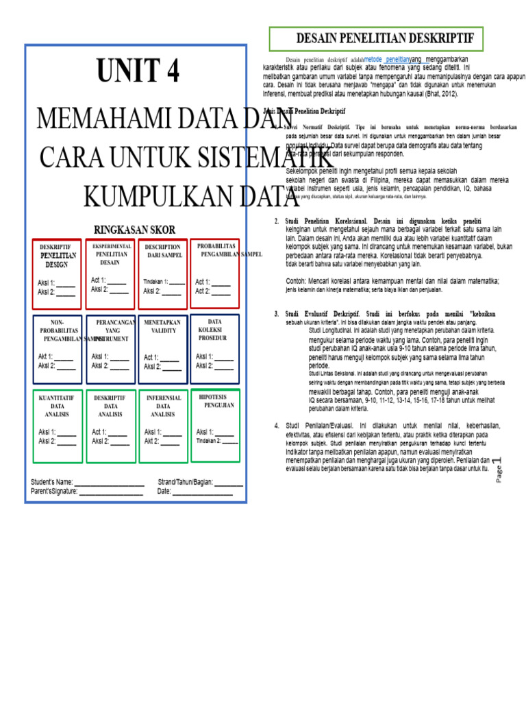 Unit 4 Kegiatan Dengan Pelajaran | PDF