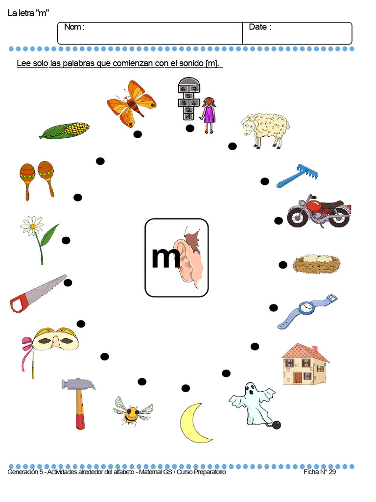 Actividades con la letra "m" para maternal | PDF