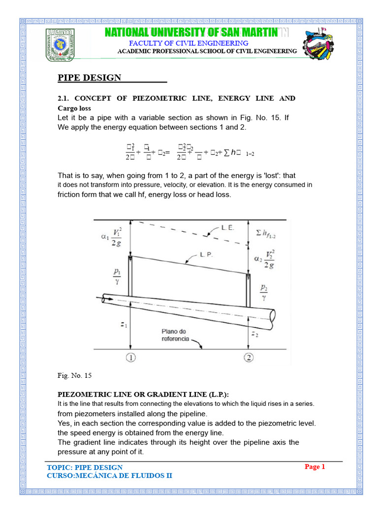 Pipe Design: Energy Loss and Flow Dynamics | PDF | Reynolds Number | Pump