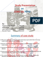 Case Study Presentation Coke V/S: On Pepsi