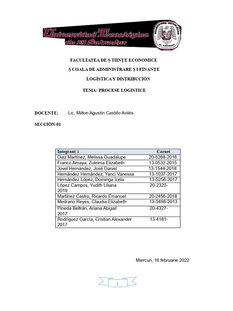 Procesul Logistic | PDF