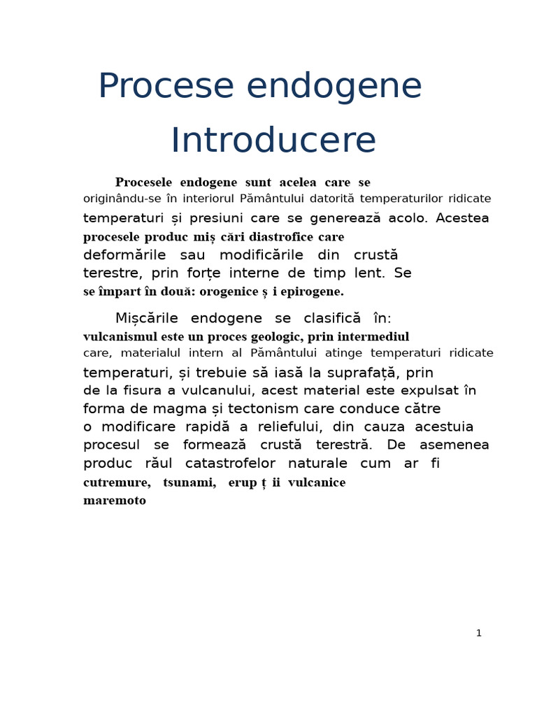 Procese Endogene | PDF