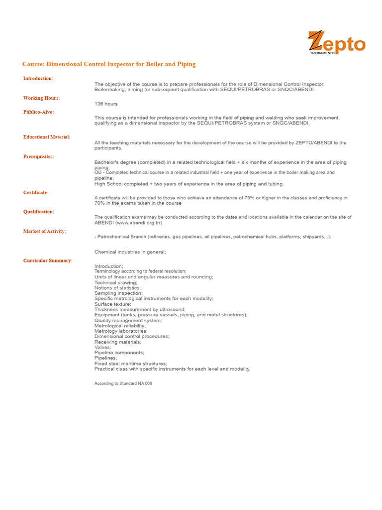 Dimensional Control Inspector Course | PDF | Calibration | Metrology