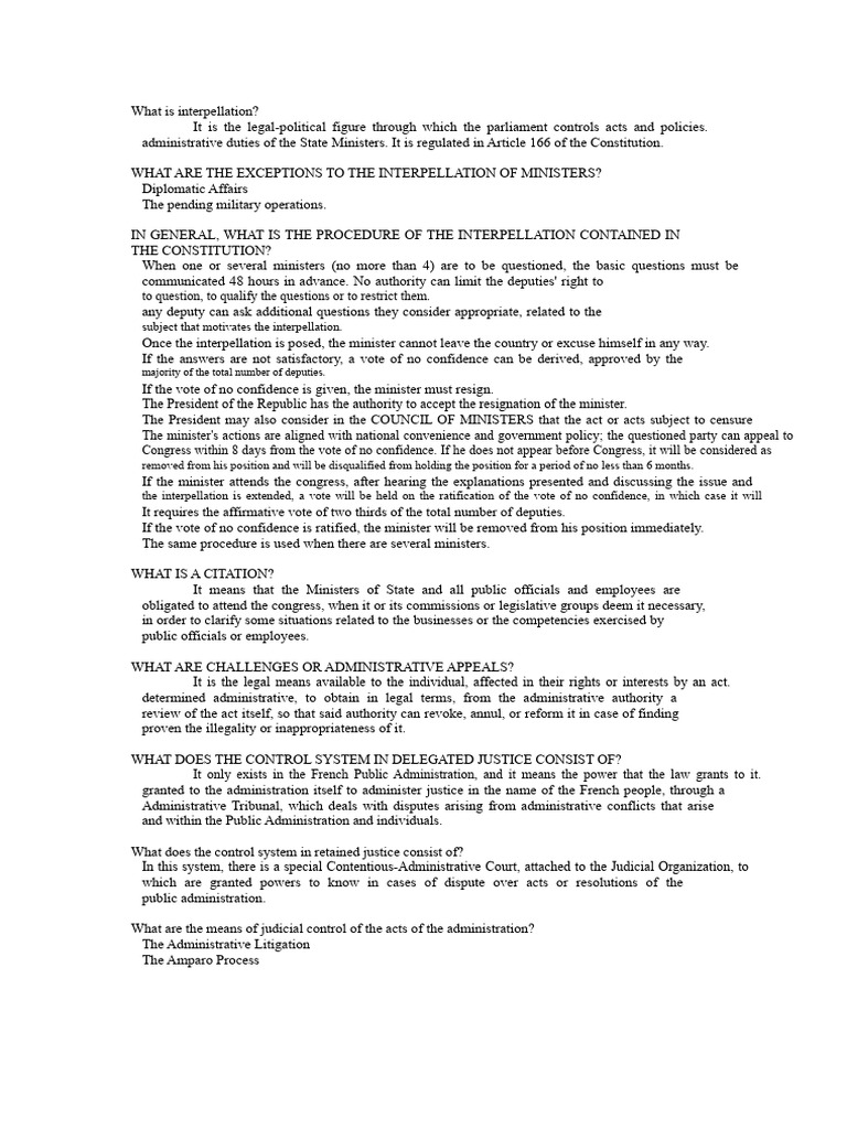 What Is Interpellation? | PDF | Attorney General | American Government