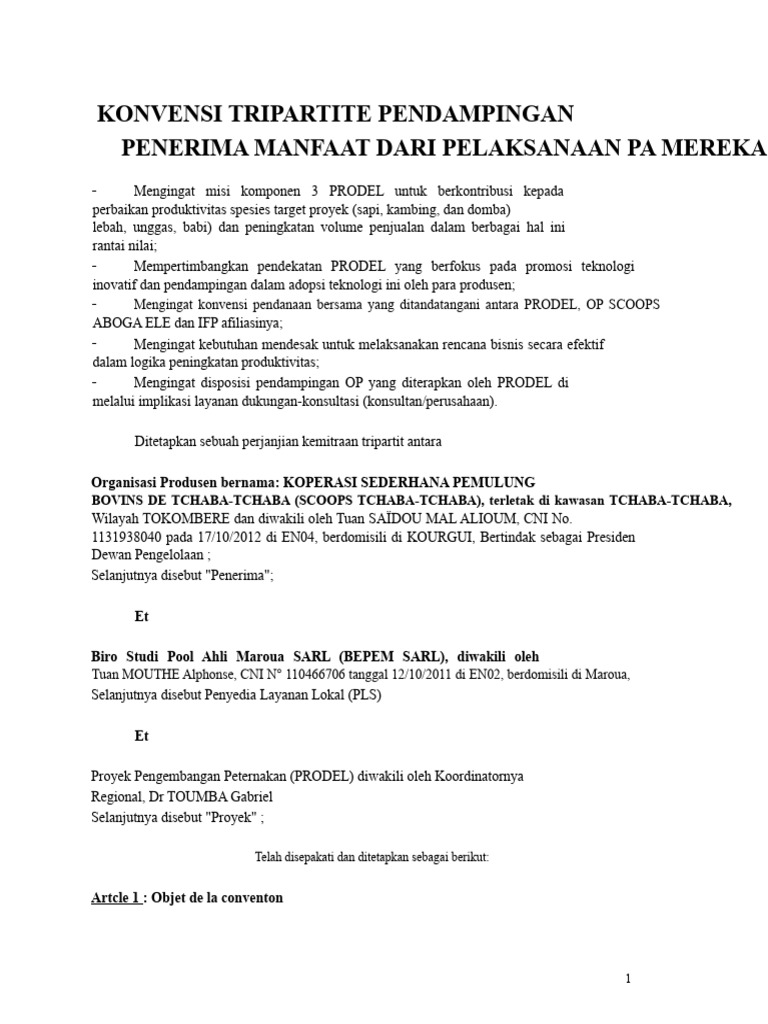 Model Konvensi Tripartit - Untuk Pendampingan Pelaksanaan PA - SCOOPS ...