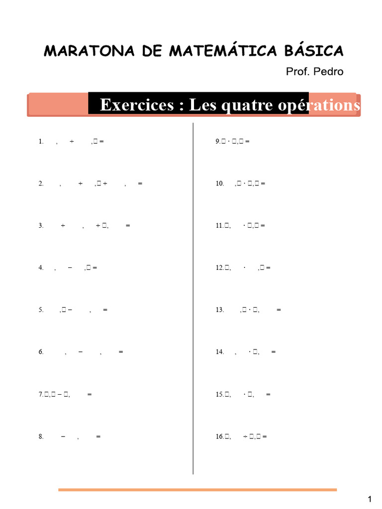Exercices de mathématiques variés | PDF