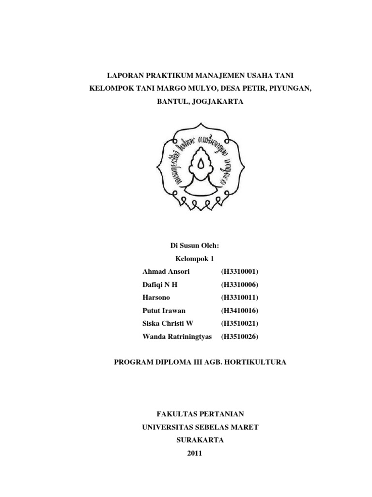 Laporan Praktikum Manajemen Usaha Tani
