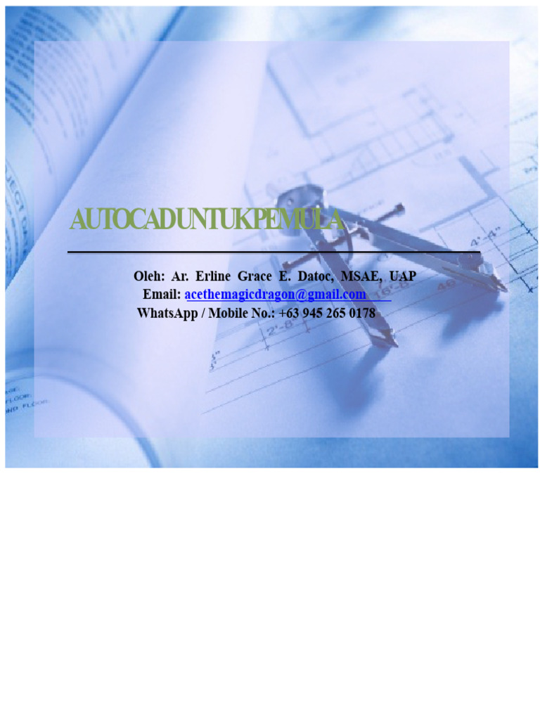 01 Pengenalan AutoCAD Dan Antarmuka AutoCAD | PDF